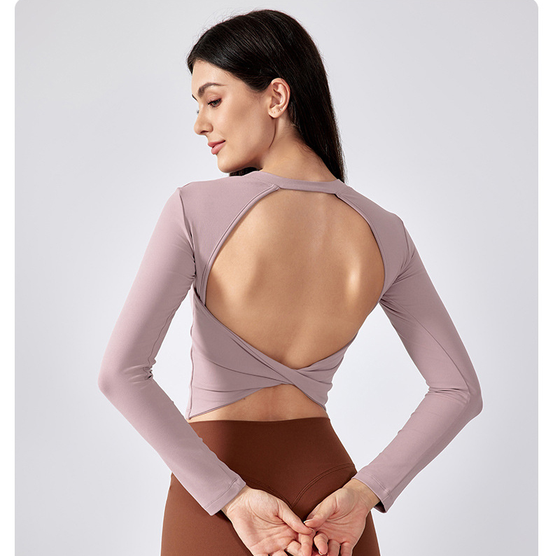 Nude Tight Breathable Backless Long Sleeves DAW186