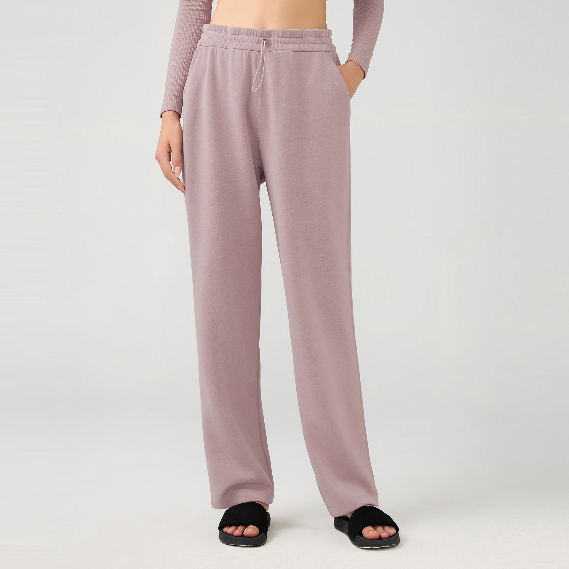 High Waist Soft Material Tracksuit Pants DAW167