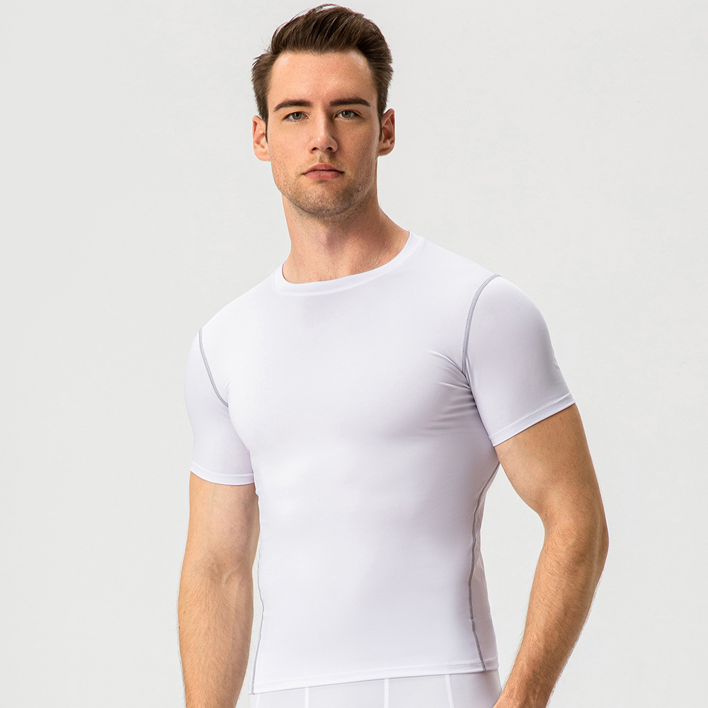 Men Tight Fitting Training And Fitness T Shirt 1003