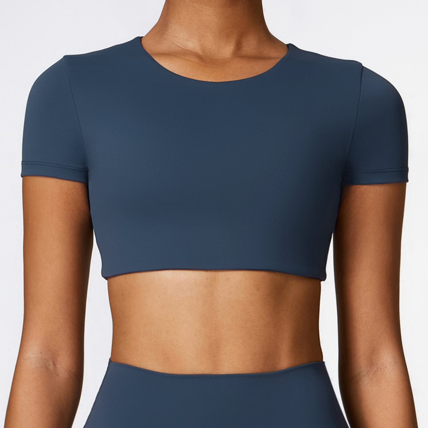 Soft Fabric Short Sleeves Crop Yoga Top