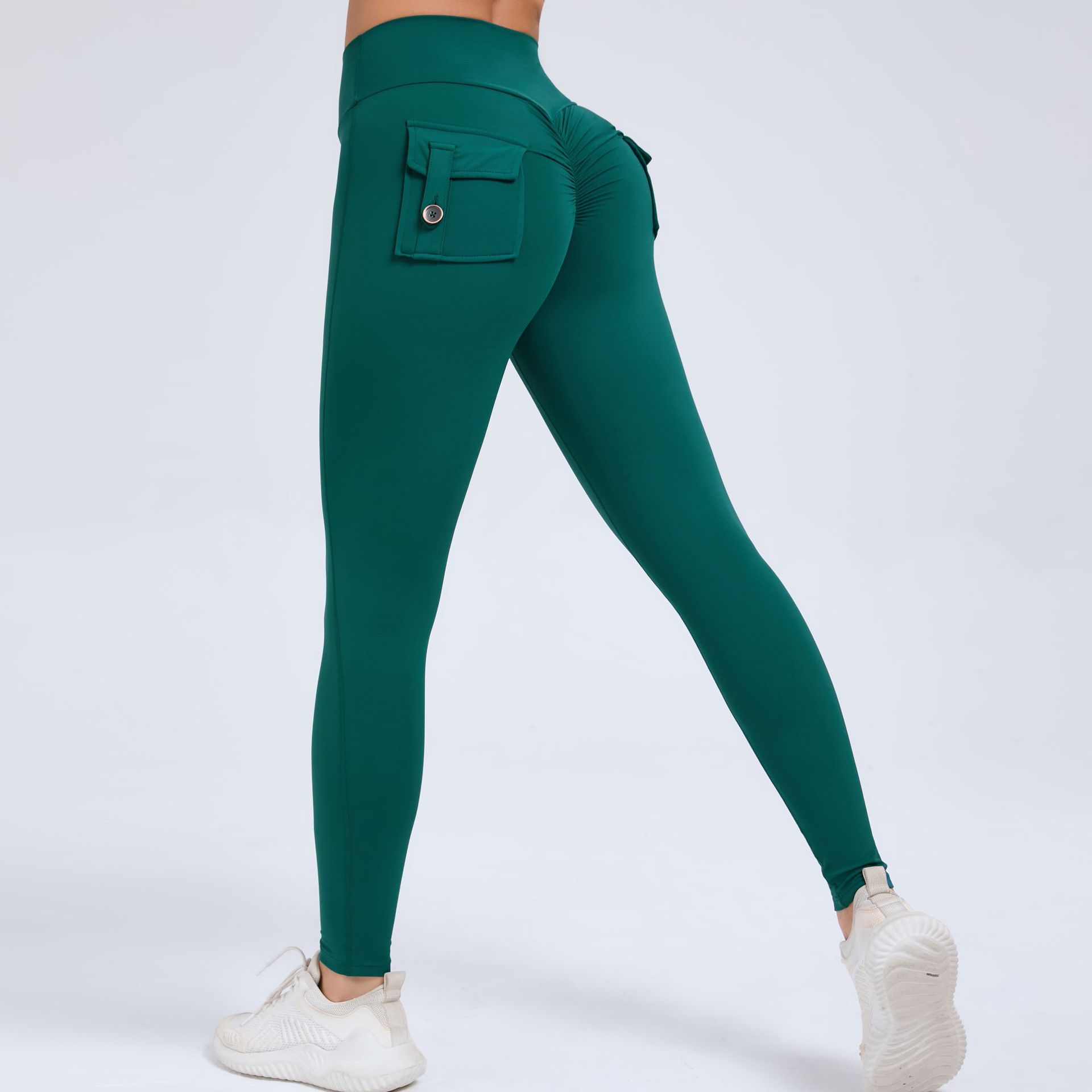 Tight Pocket High Waist Quick-Drying Running Fitness Pants  QS8020