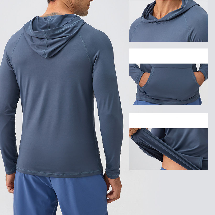 Men Hoodie Hooded Quick Drying Fitness Suit 31518