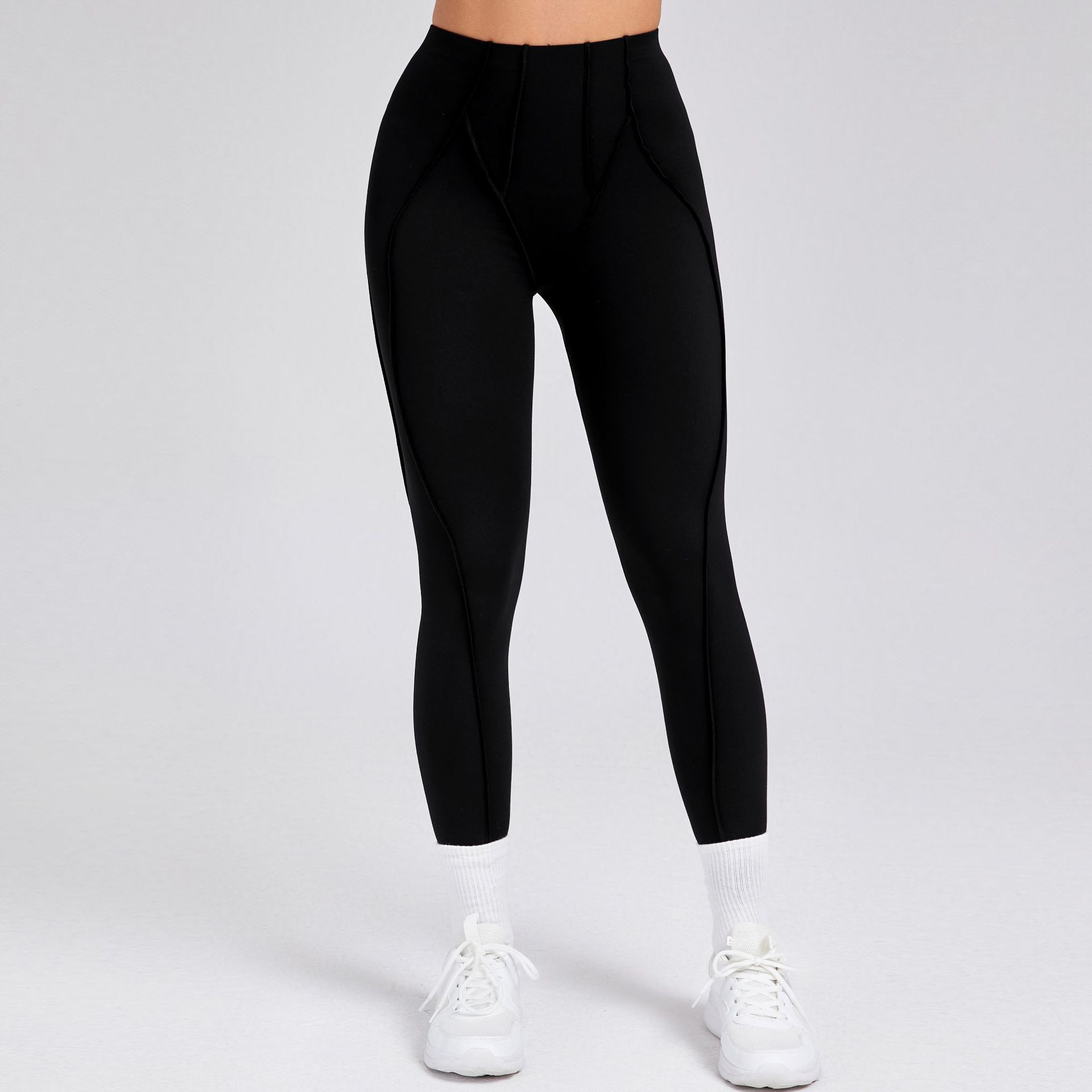 Three-Dimensional Beauty Tight High Waist Fitness Outside Running Exercise Pants  QS87652