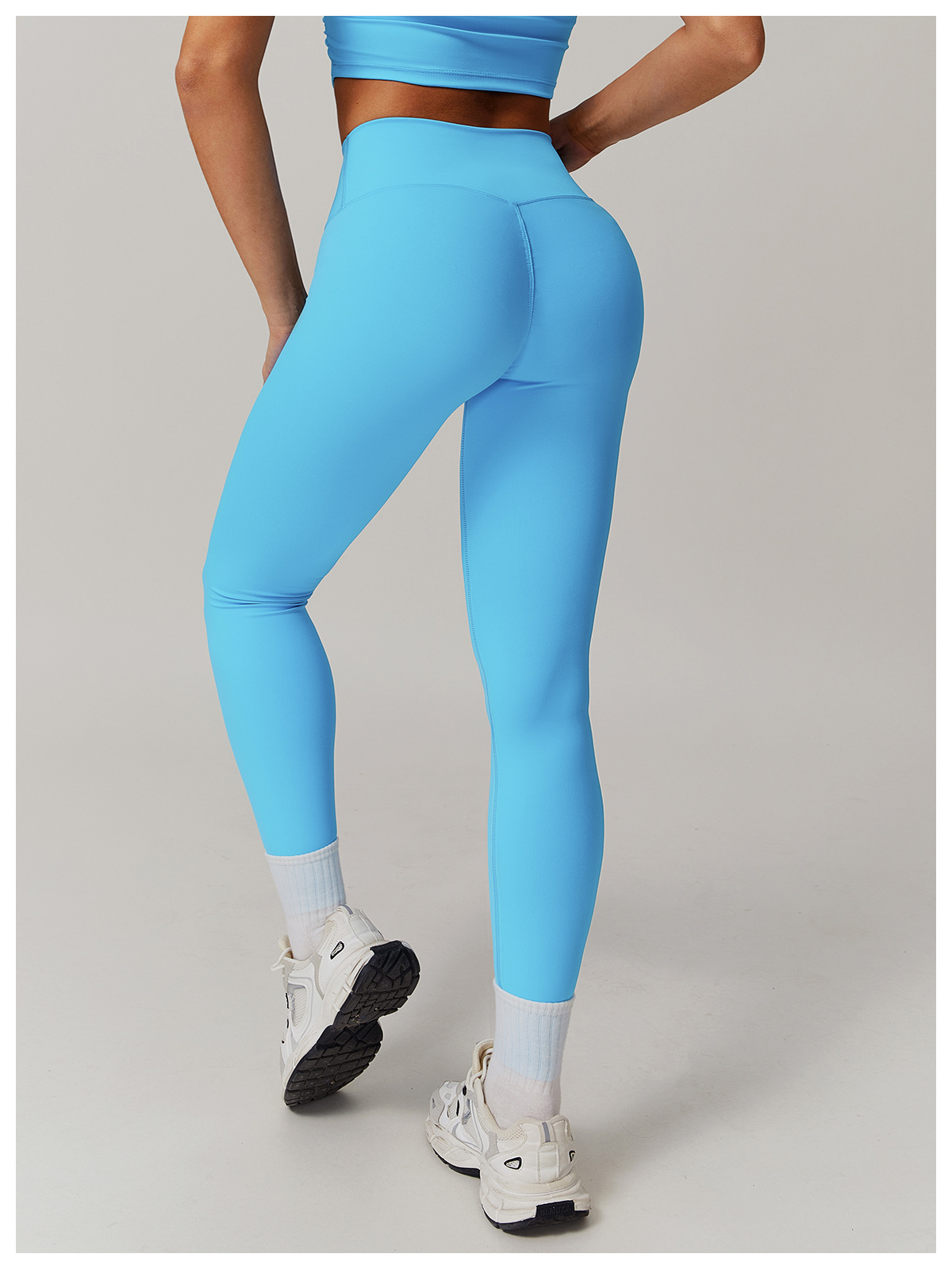 Soft Fabric Twist Pleats Yoga Leggings