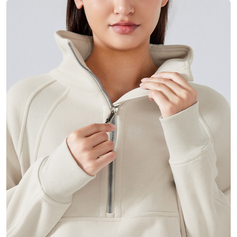 Brushed Zipper Soft  Air-layer Casual Sweatshirts DAW150