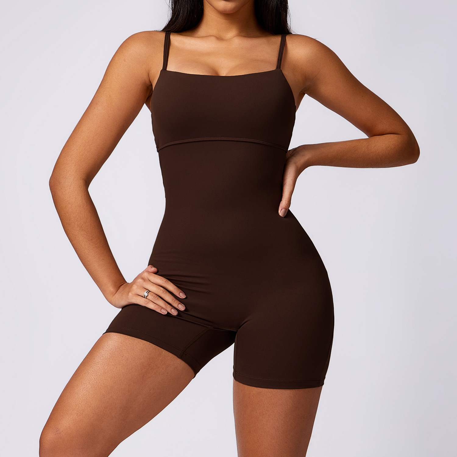 Scrunch Soft Fabric Thin Straps Romper