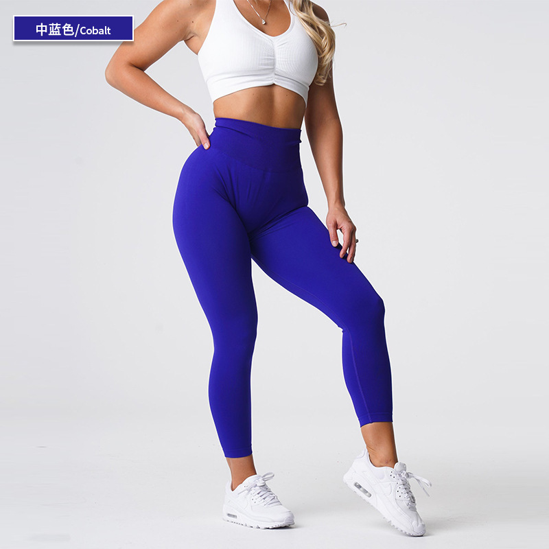 high waist seamless solid color legging 8179