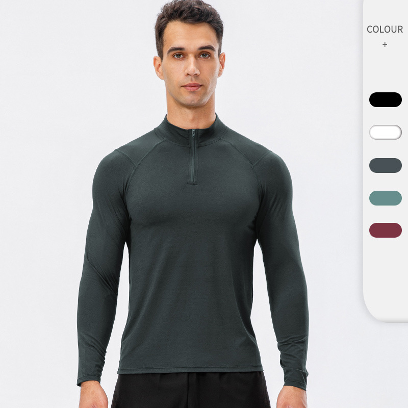 Half Zipper Men Long Sleeve Sports Wear 11516