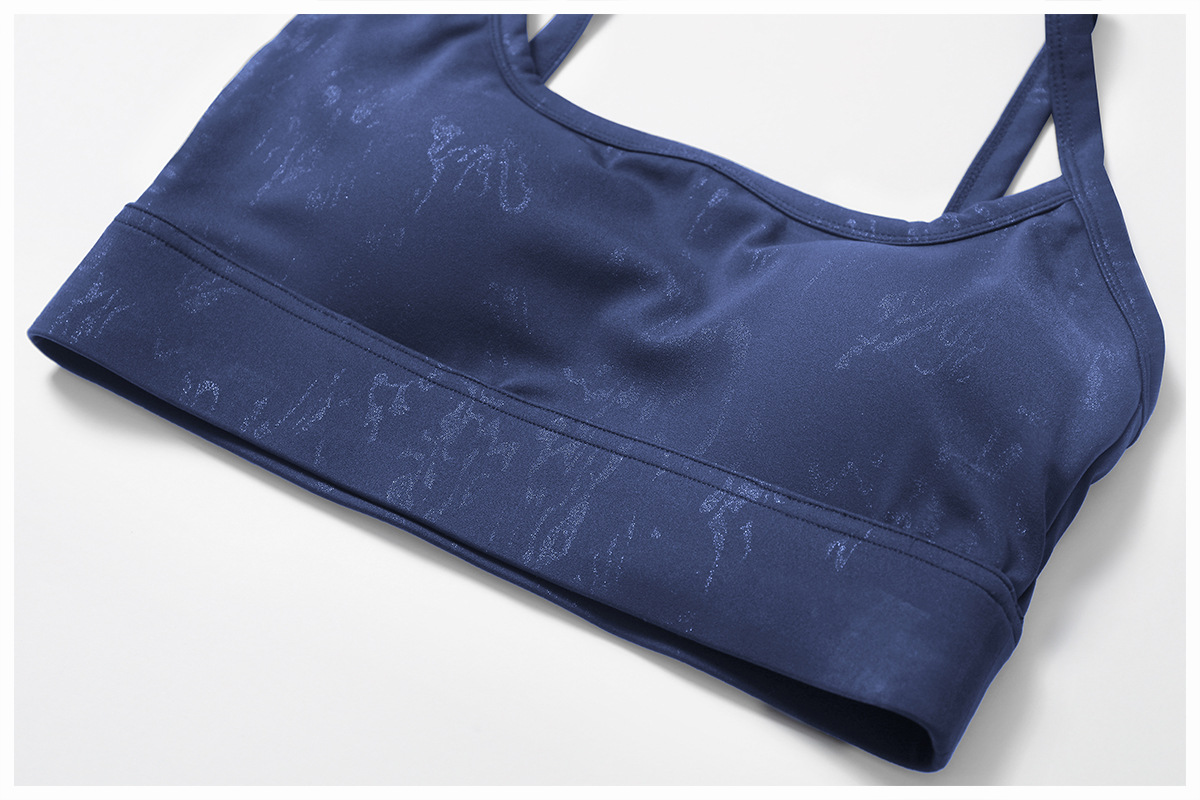 Hot Stamping Soft Fabric Yoga Bra