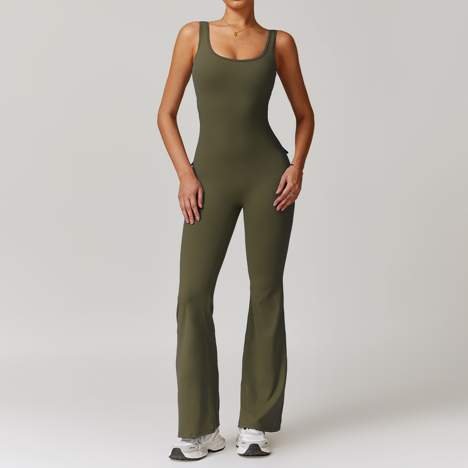 Scrunch Soft Fabric Jumpsuit With Pockects