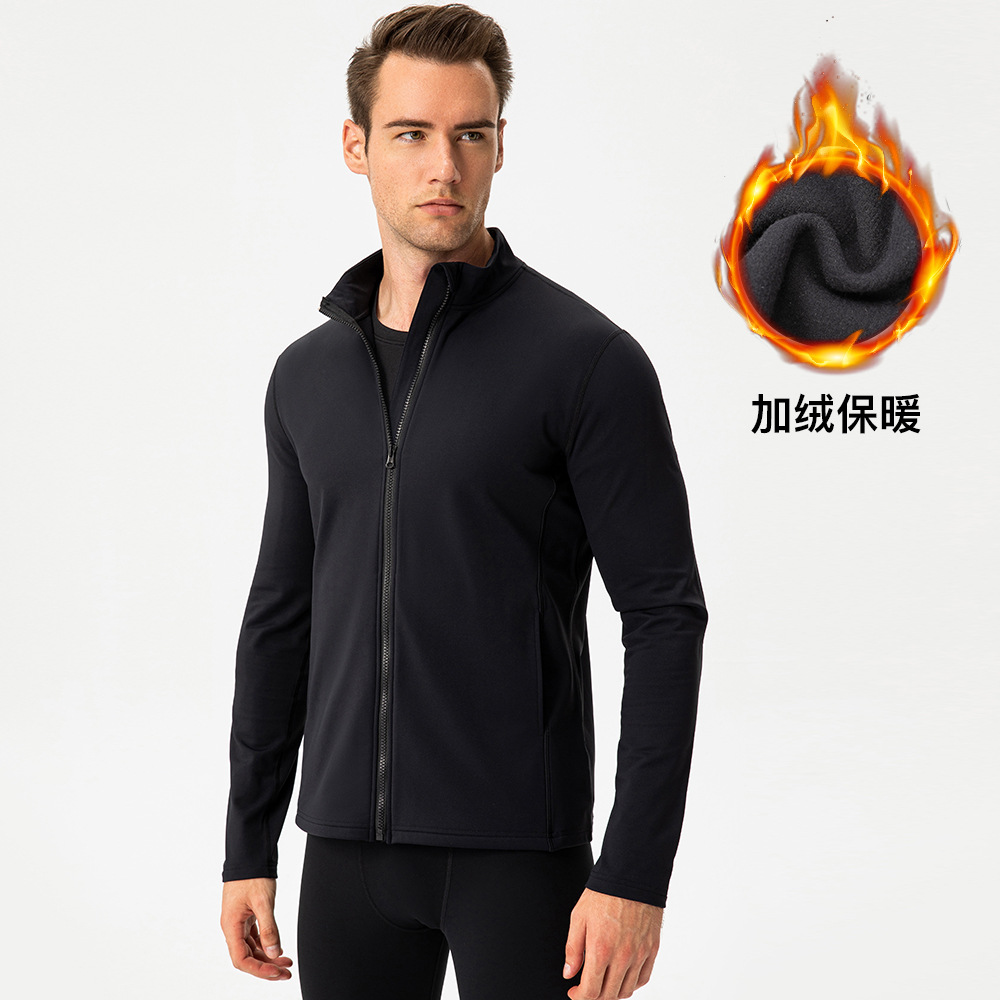 Men Sports Zipper Jacket With Velvet 21609