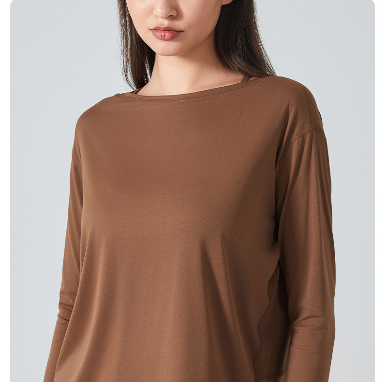 Nude Solid Color Yoga Wear Long Sleeves DS010