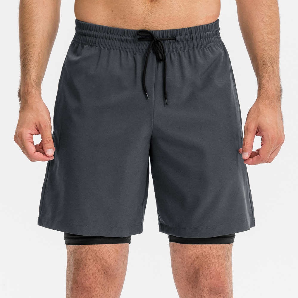  Men Sports Loose Casual Short With Lining 11411