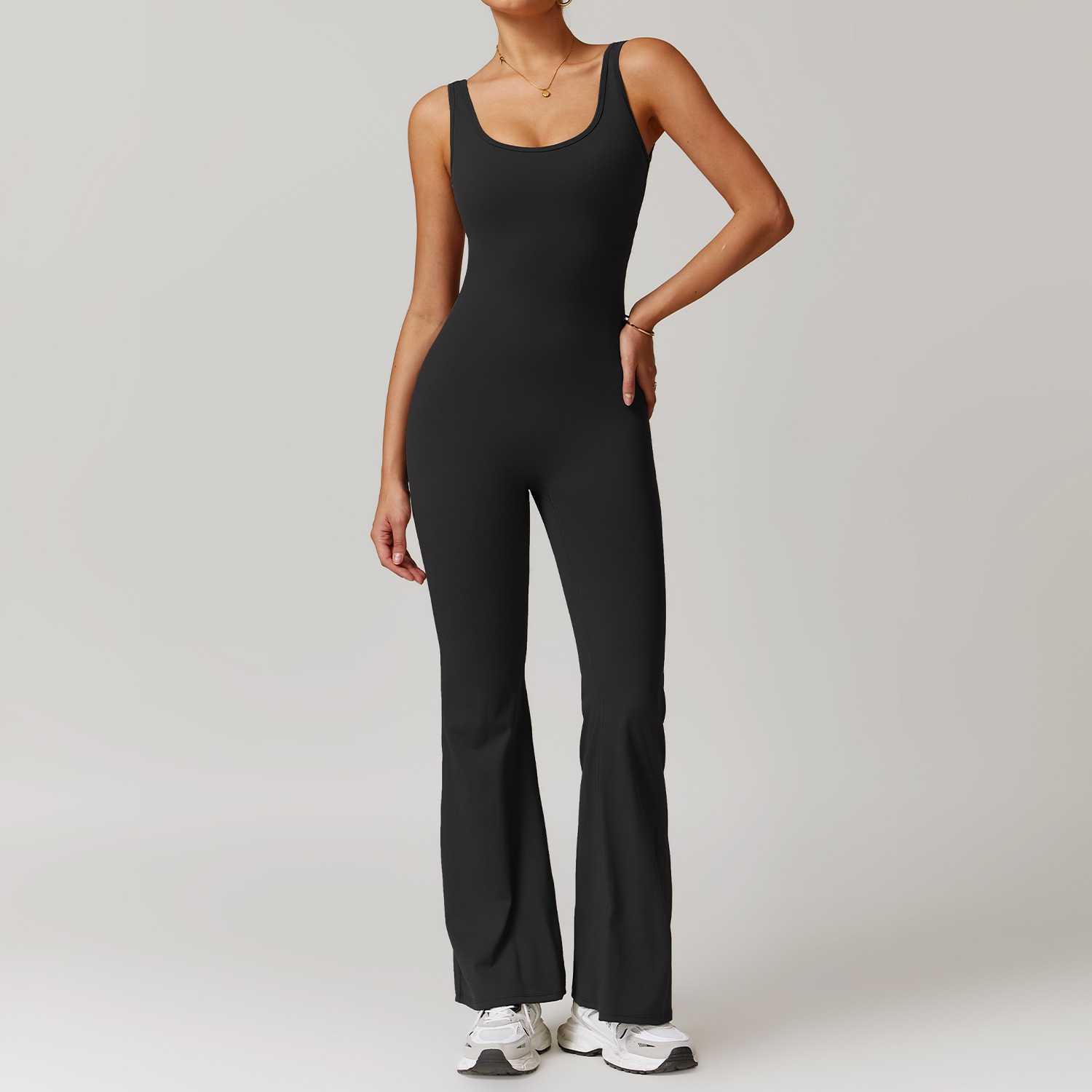 Scrunch Soft Fabric Jumpsuit With Pockects