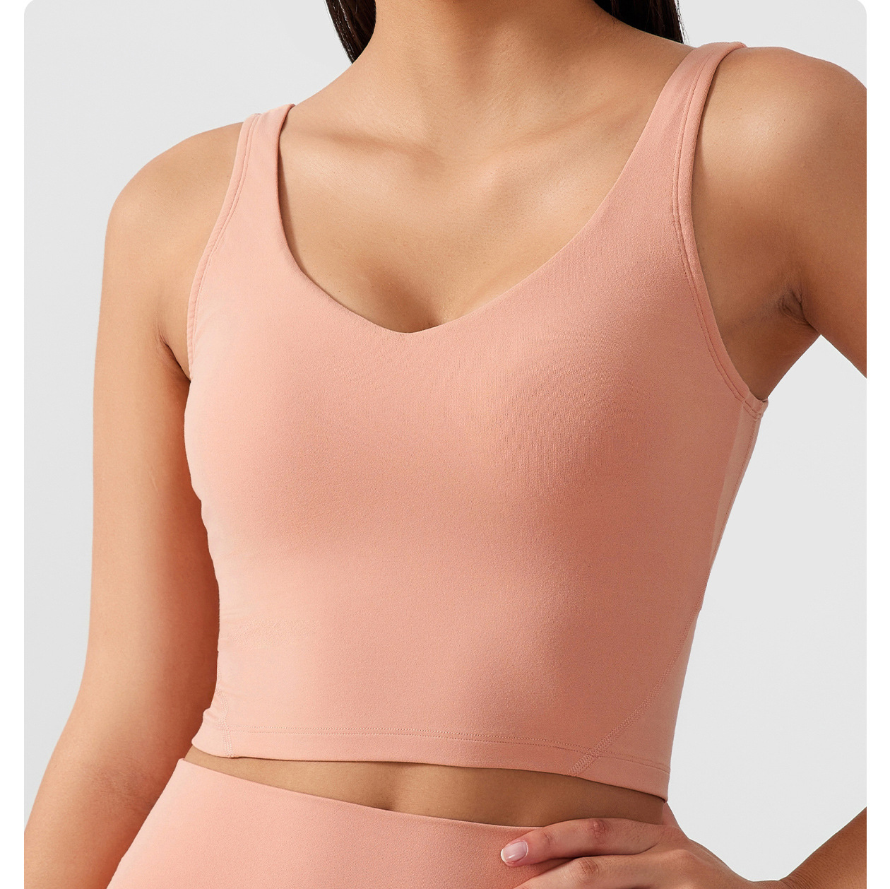 Nude Solid Color Yoga Tank Top AG001