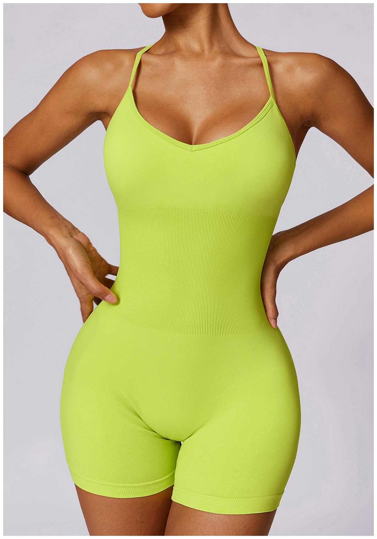 Scrunch Seamless Thin Straps Romper