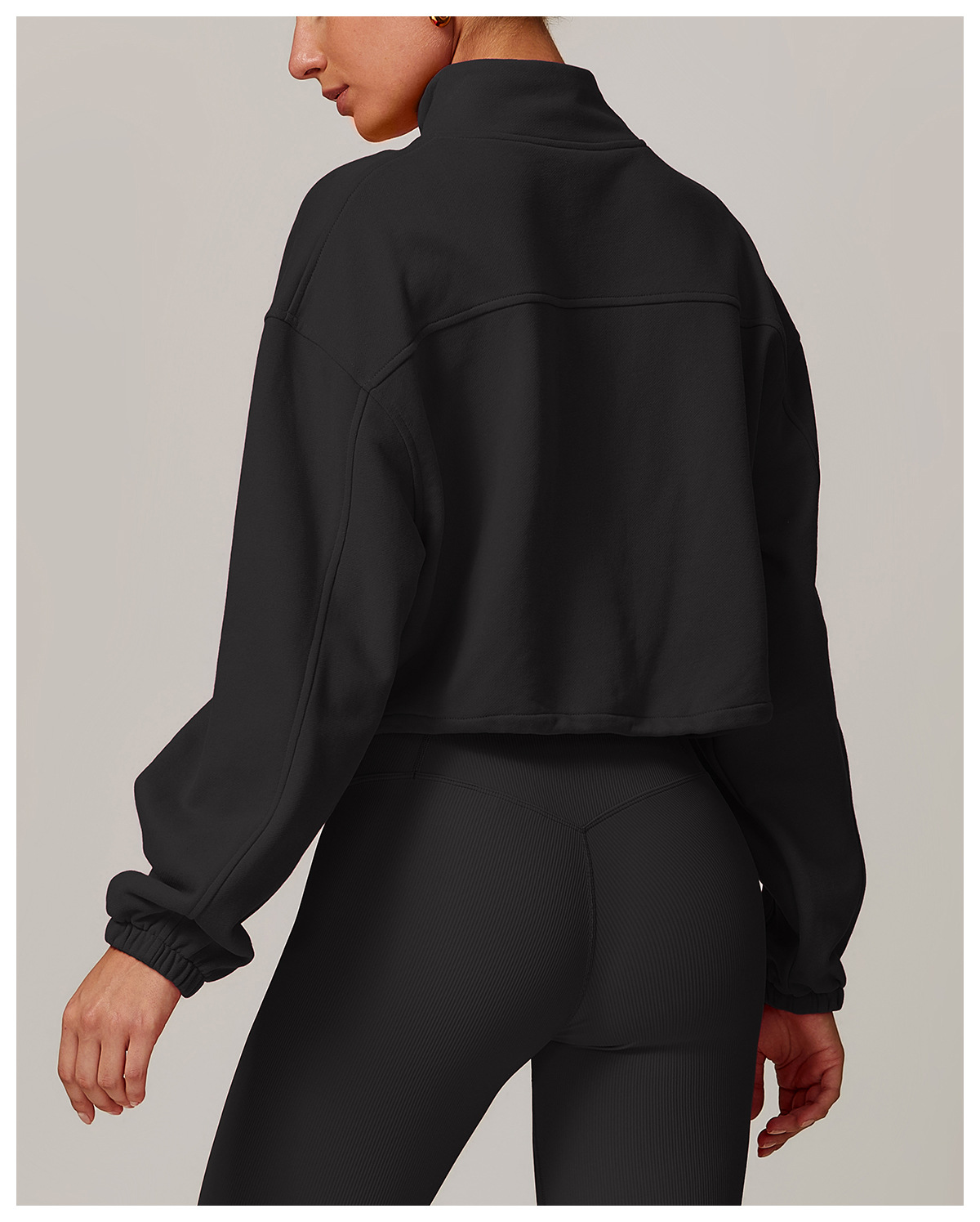 Zip Down Stand Collar Yoga Jacket 