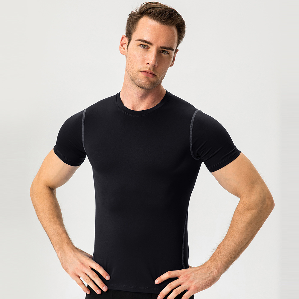 Men Tight Fitting Training And Fitness T Shirt 1003