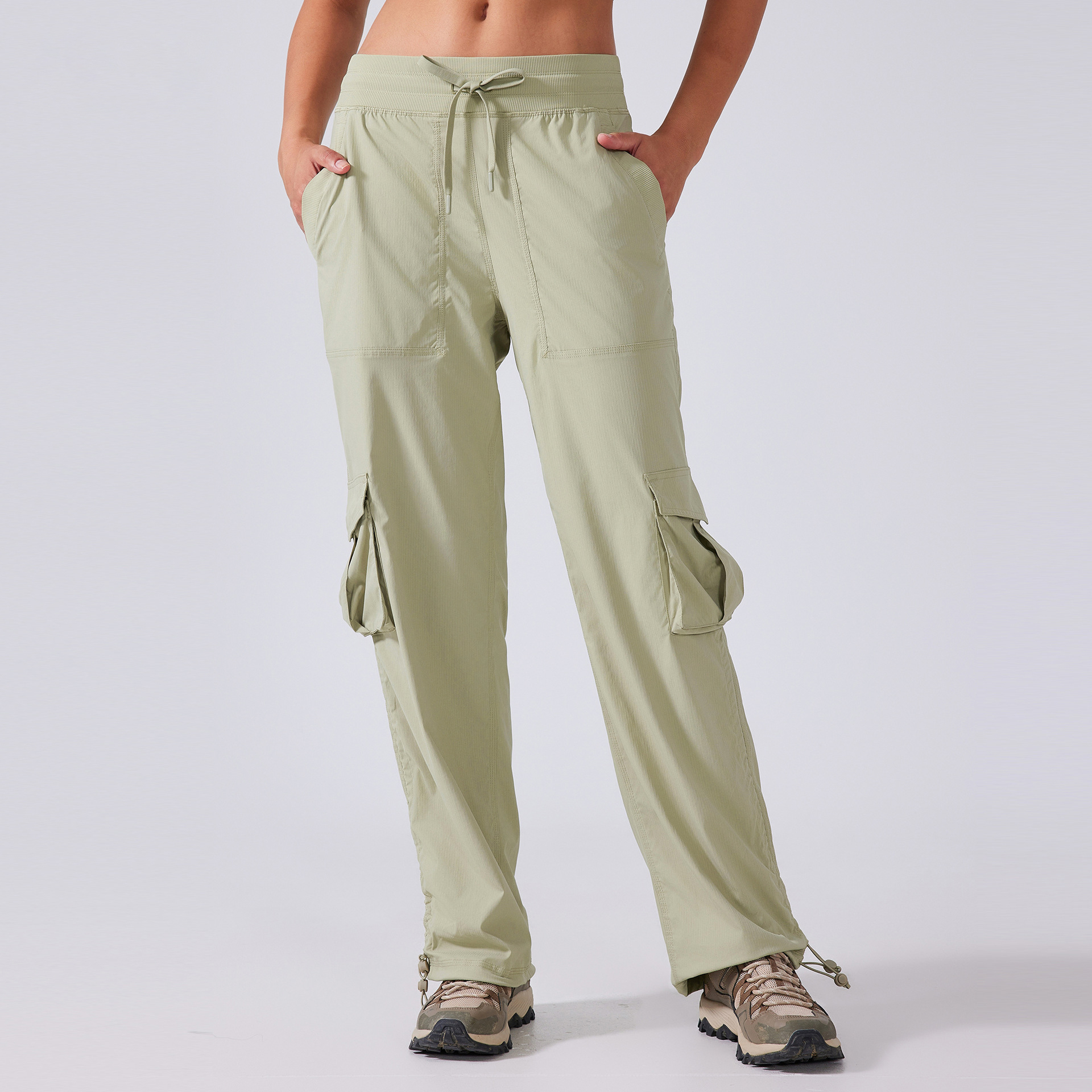 High Waist Skinny Two Wear Work Pants D25001