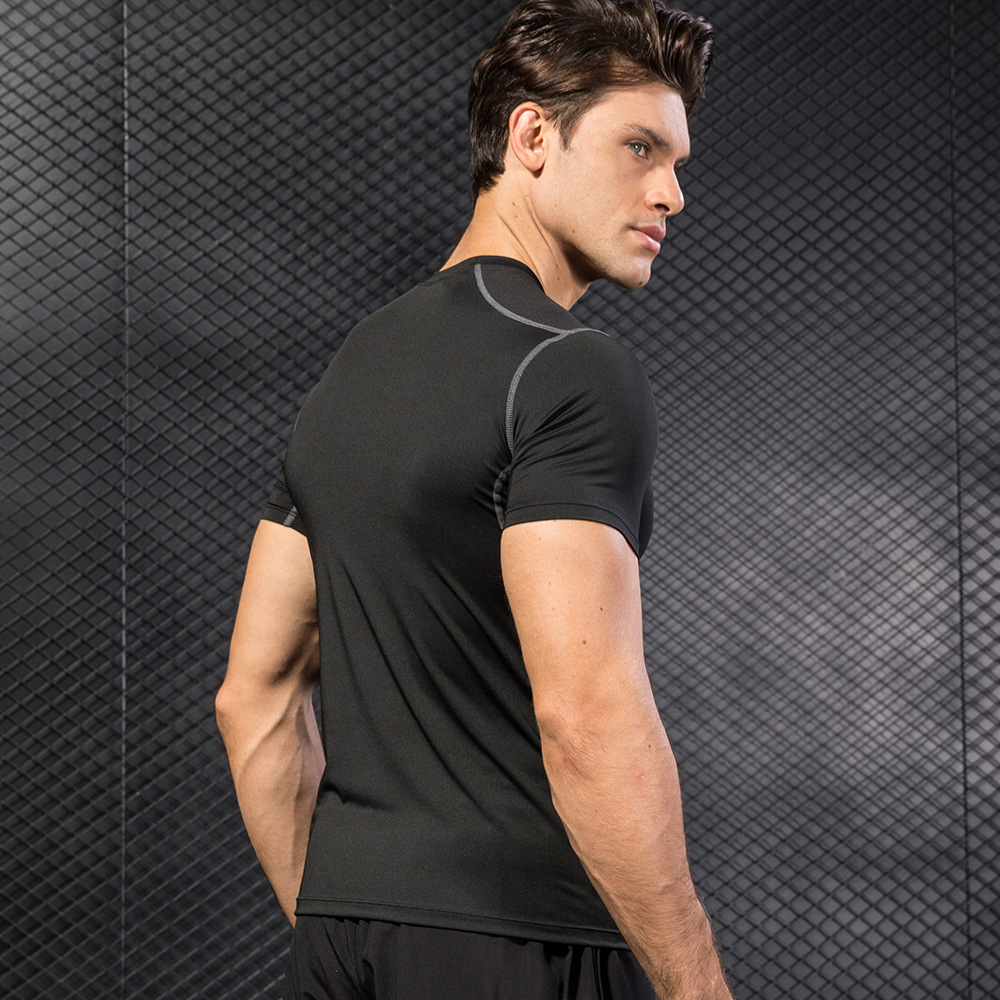 Men Tight Fitting Training And Fitness T Shirt 1003