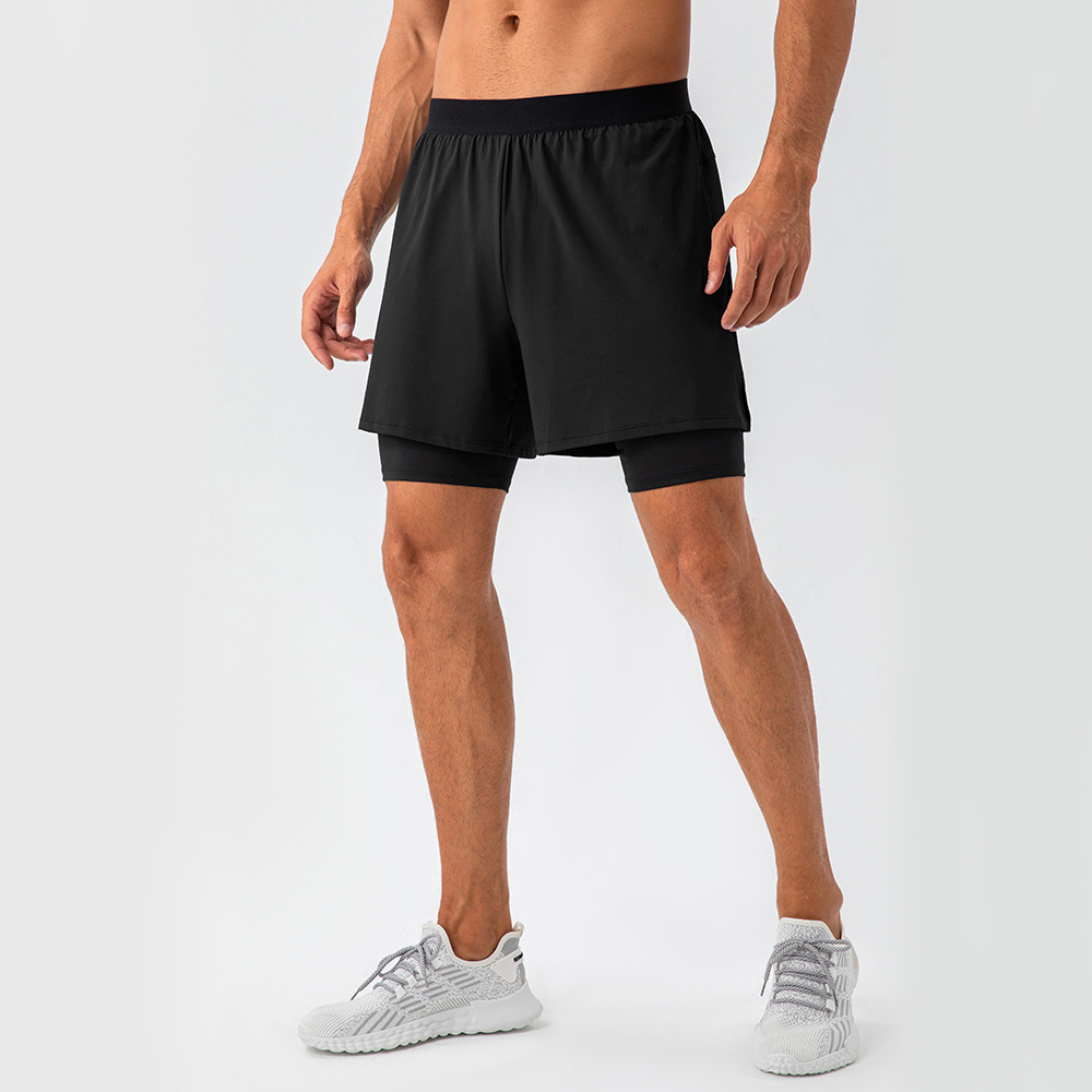  Men Sports Short With Lining 31419