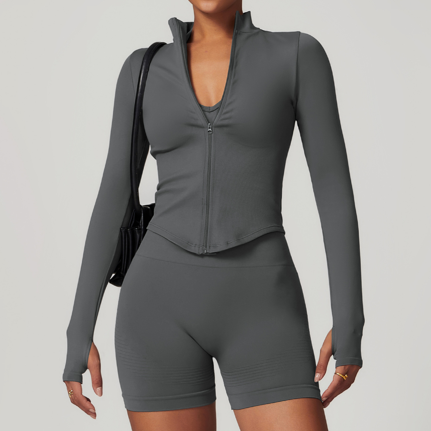 Seamless  Zip Down Yoga Jacket