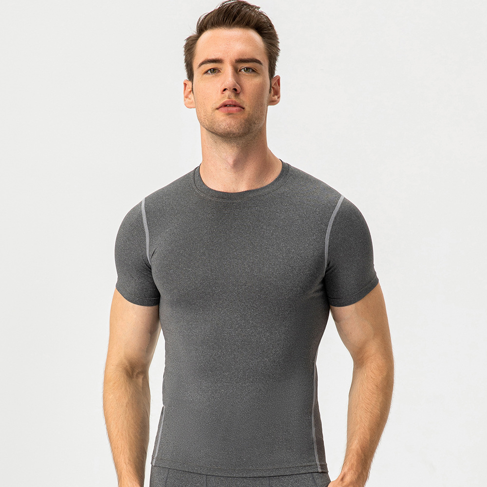 Men Tight Fitting Training And Fitness T Shirt 1003