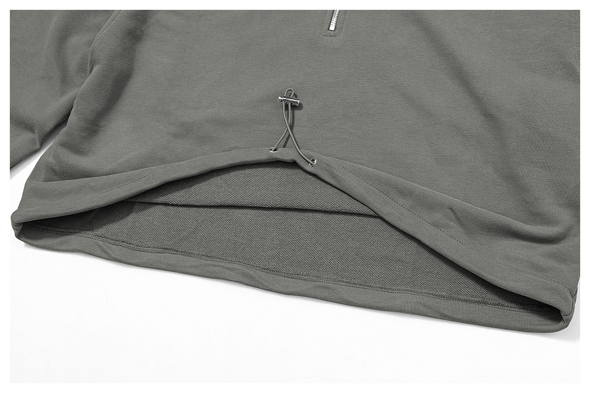 Stand Collar Zip Down Sweatshirt