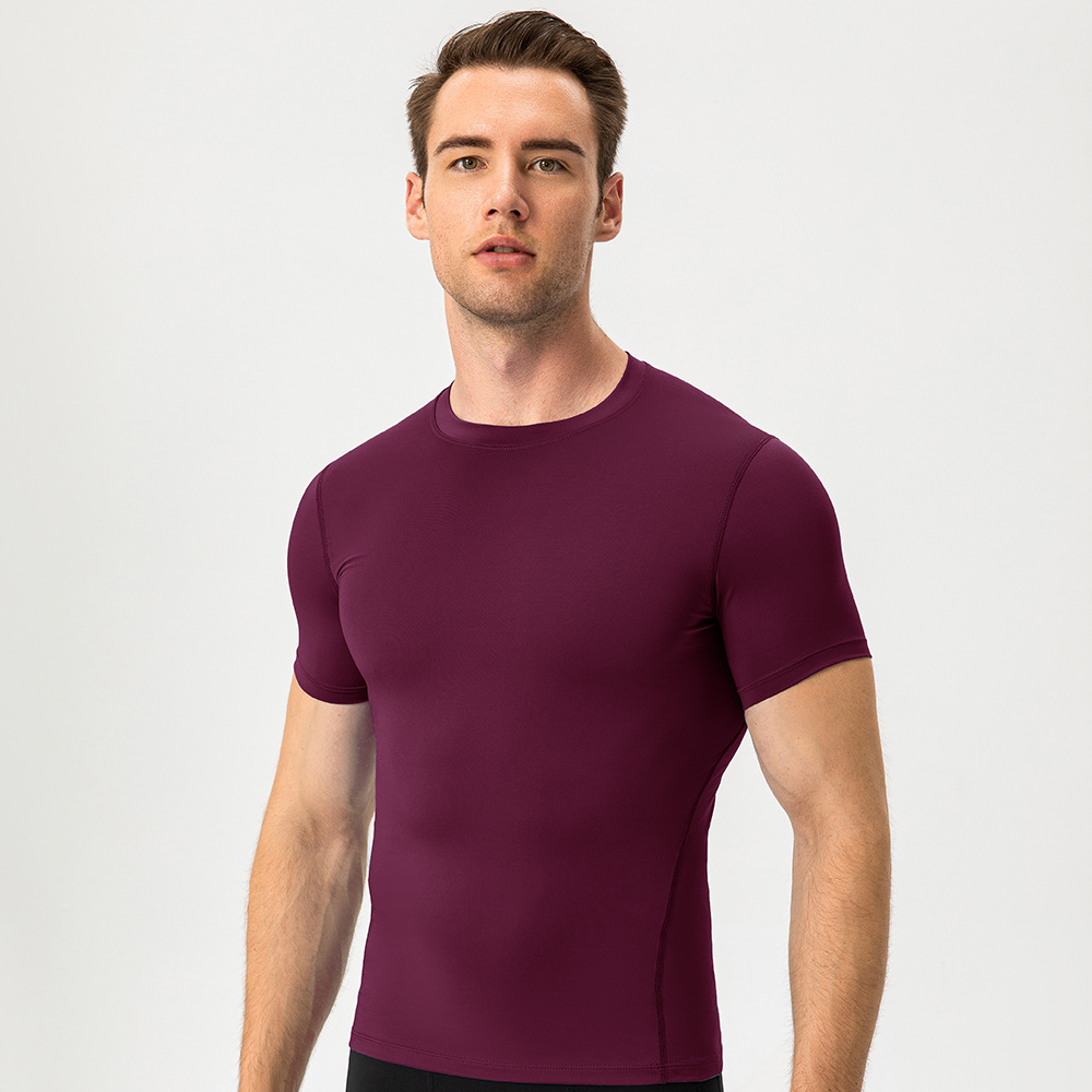 Men Tight Fitting Training And Fitness T Shirt 1003