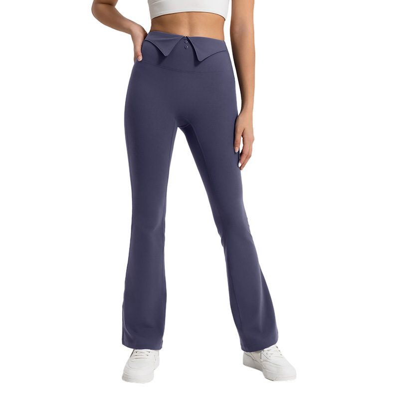 Brushed Waistband Hip Lift flared Yoga Leggings DAW050