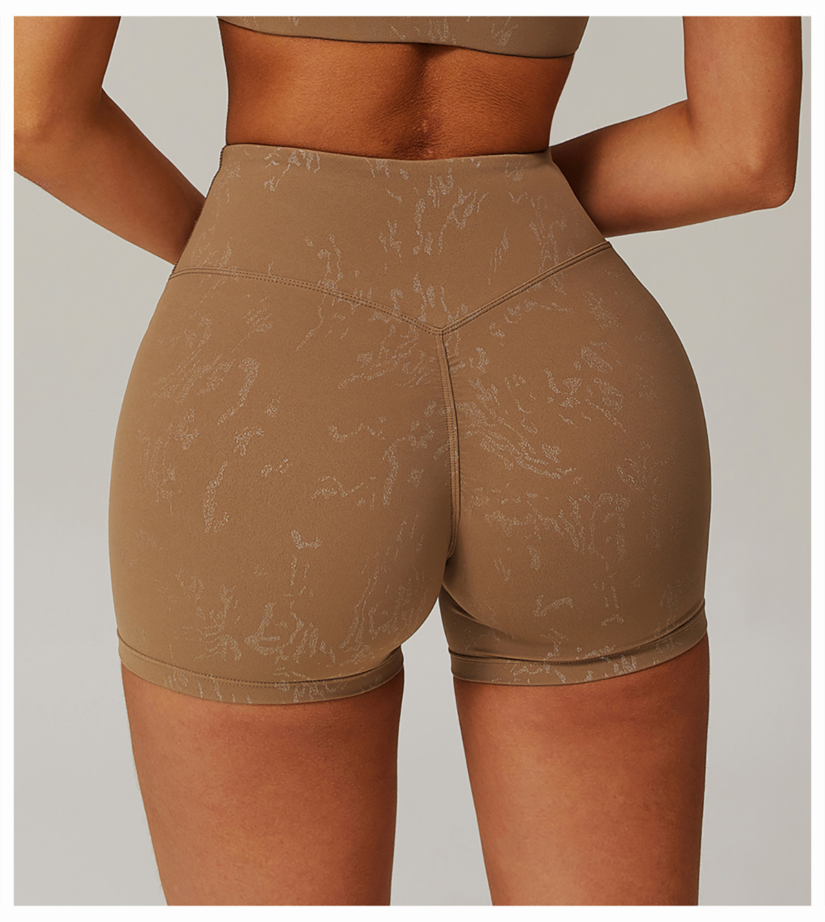 Hot Stamping Soft Fabric Yoga Shorts