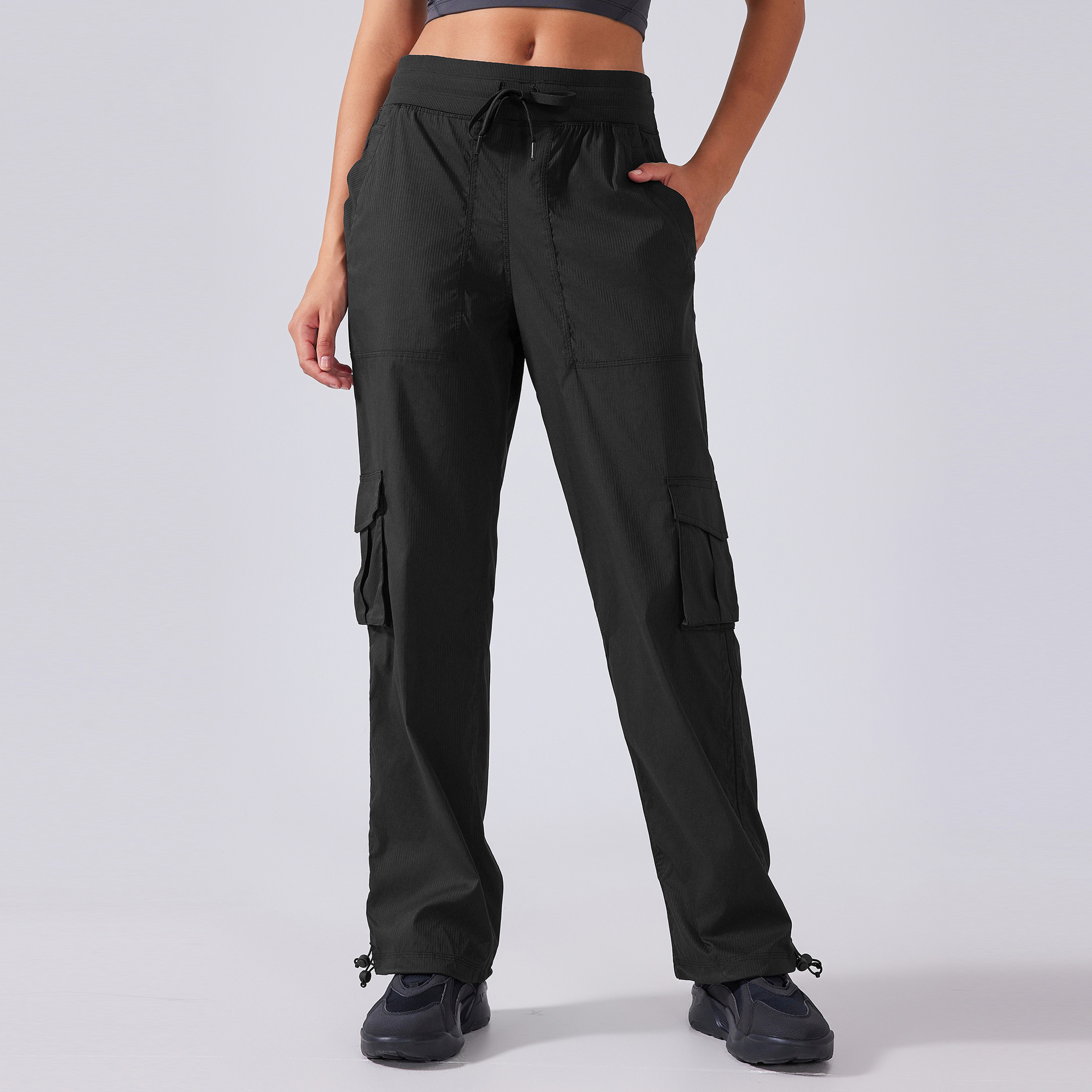 High Waist Skinny Two Wear Work Pants D25001