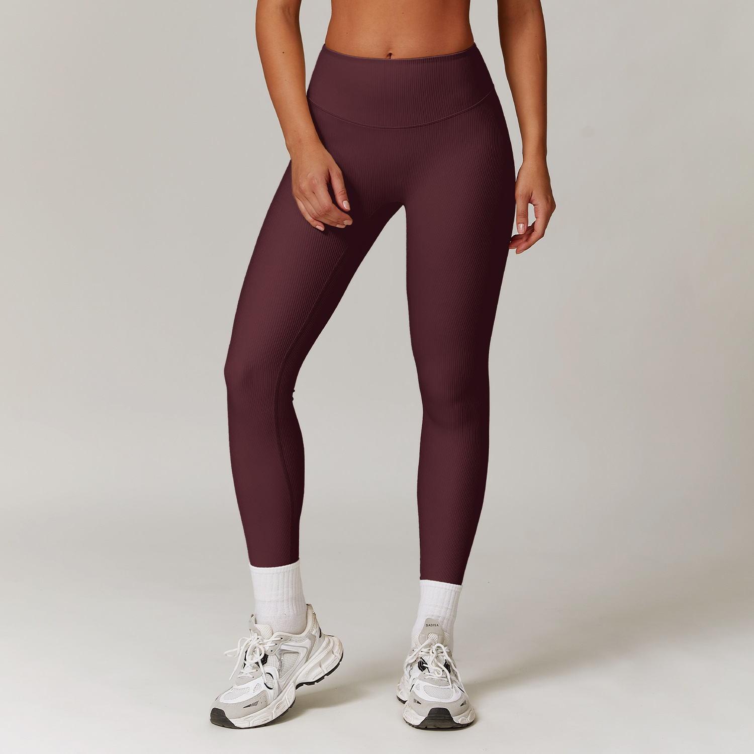 Curve Wasit Ribbed Yoga Leggings