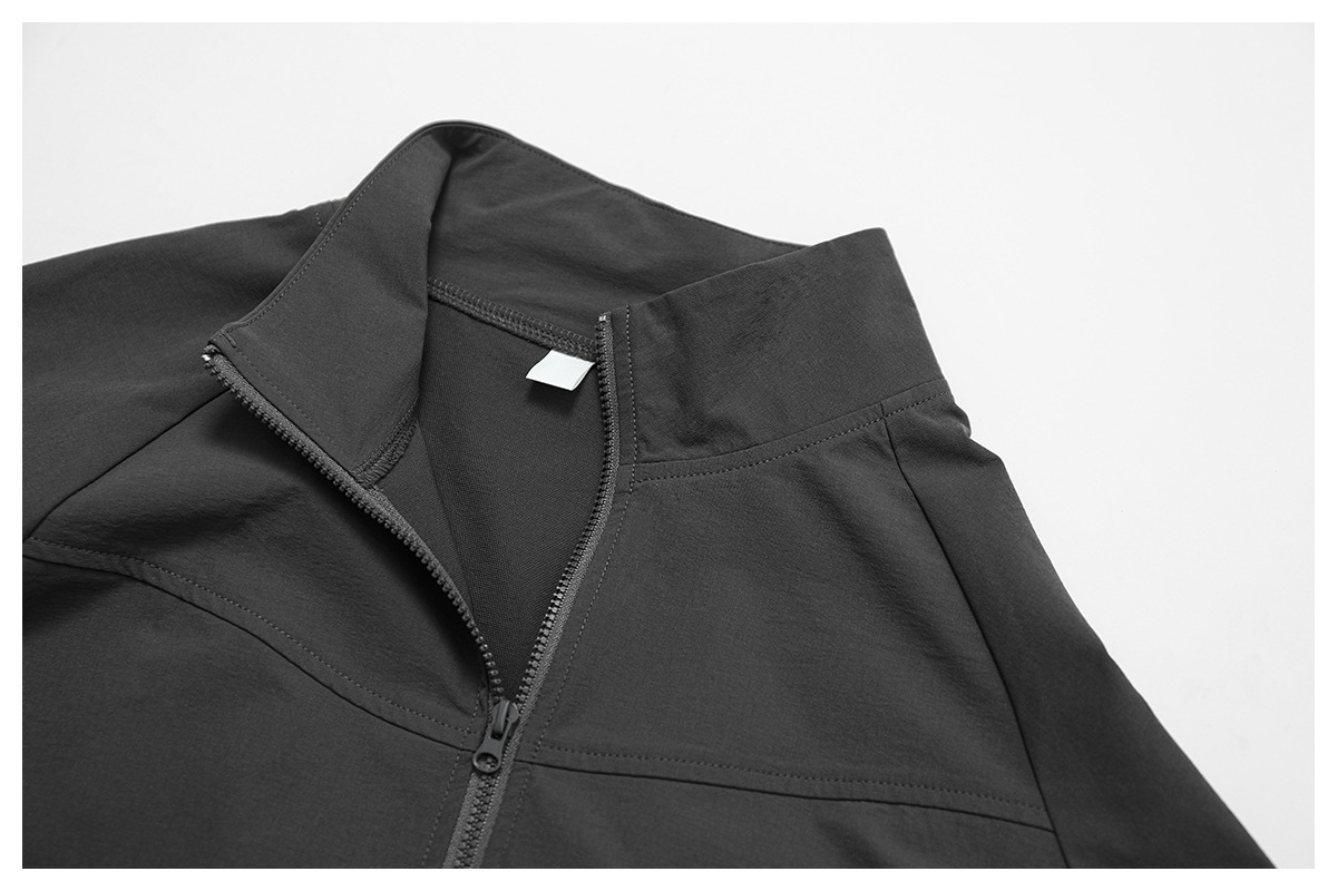 Quick Dry Zip Down Yoga Jacket with Side Pockects and Hidden Pockect