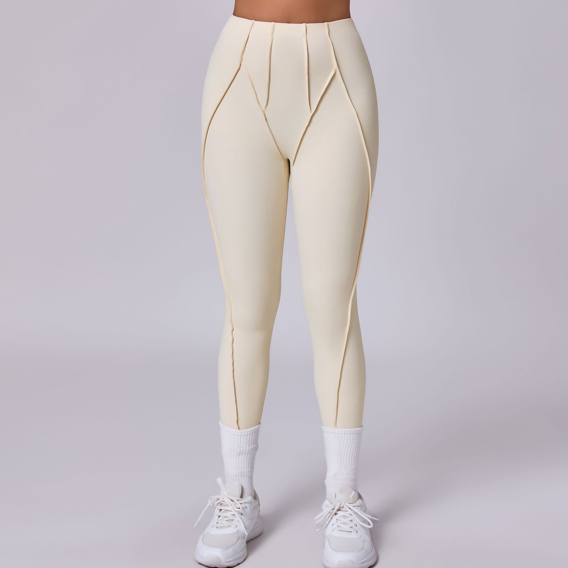 Three-Dimensional Beauty Tight High Waist Fitness Outside Running Exercise Pants  QS87652