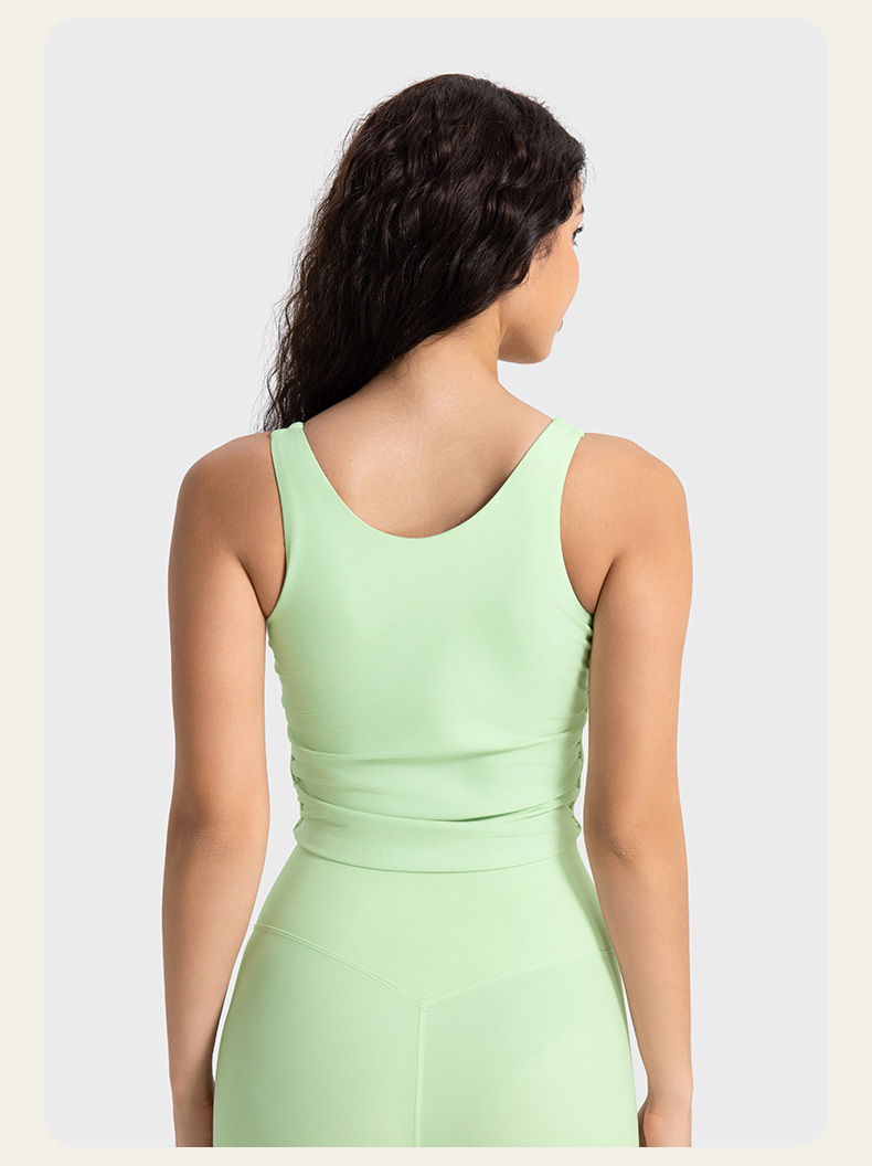 Brushed V-neck Yoga Tank Top DAW054