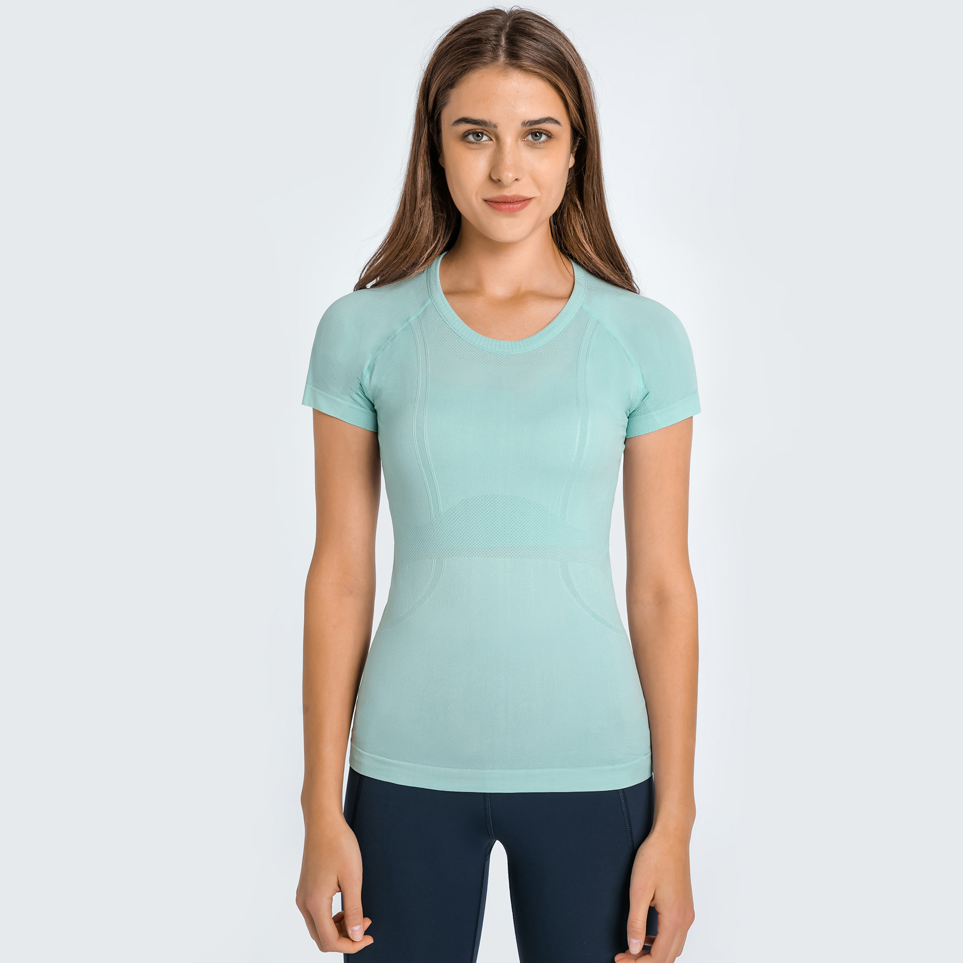 Breathable Quick Dry Solid Color Yoga T-shirts S2067