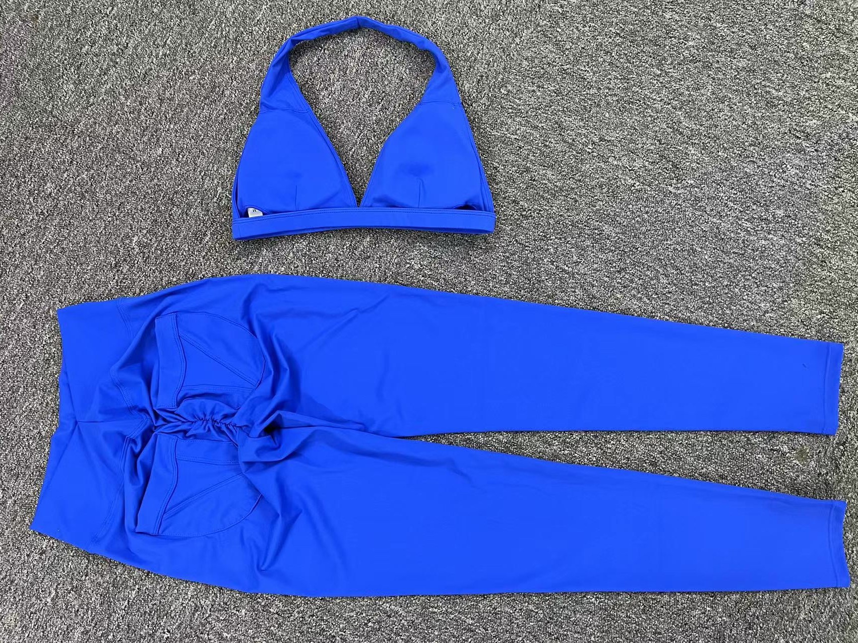 Halter Neck Bra And Pants With Pocket Quick-Drying Set  QS10317+43202