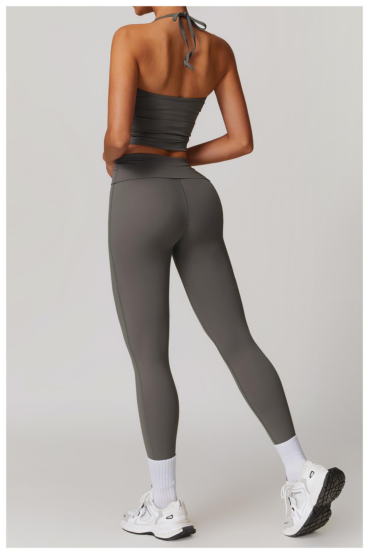 Soft Fabric Folded Waist Yoga Leggings