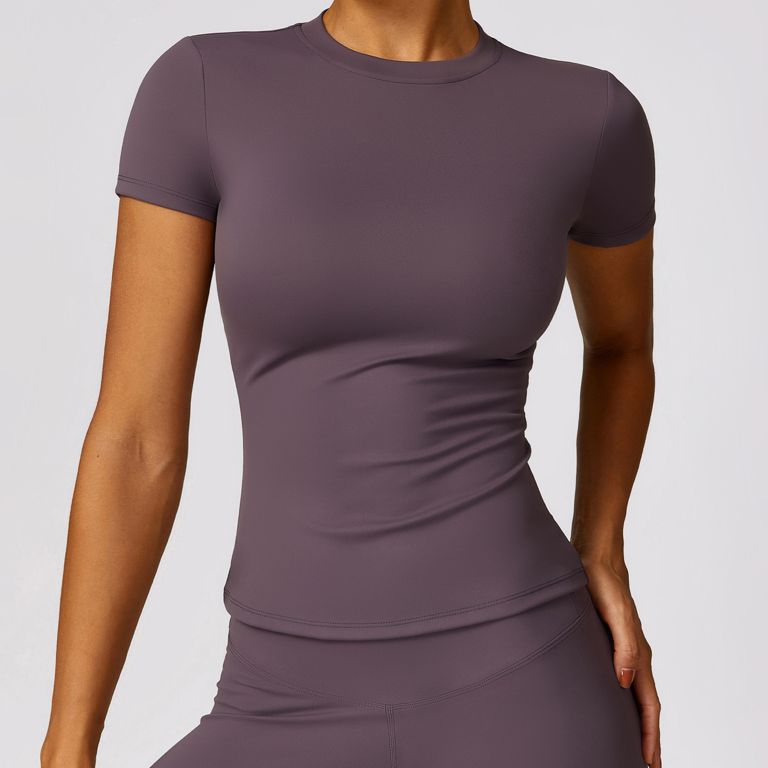 Soft Fabric Slim Yoga T-shirt Without Cups 8455