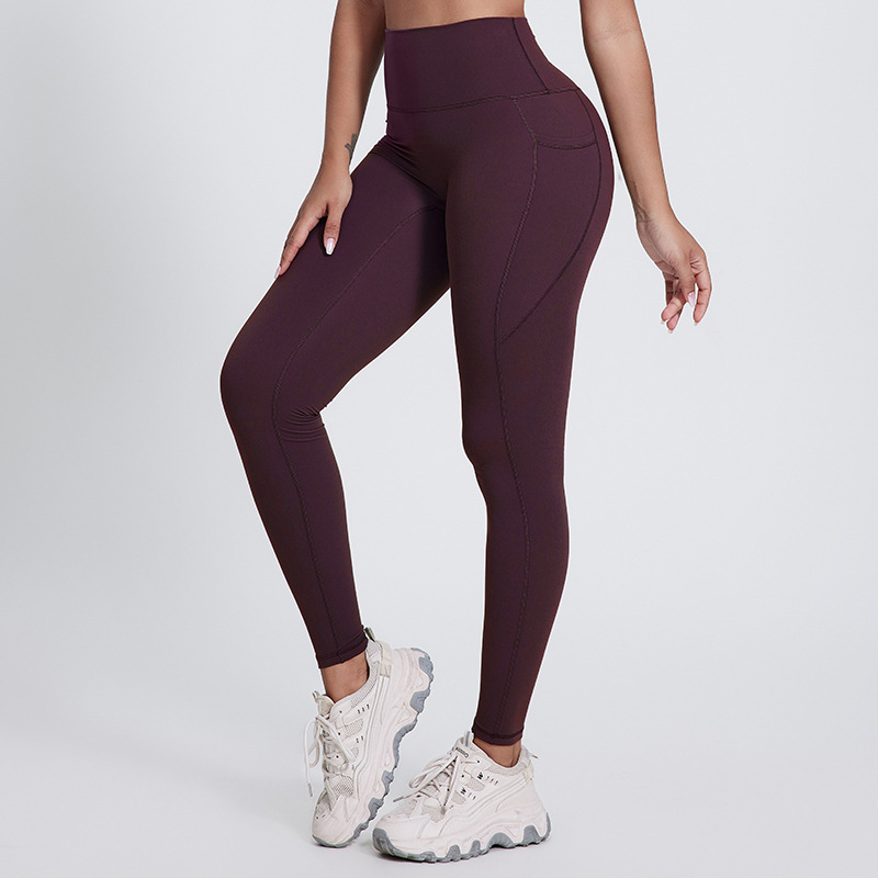 With Pockets Coloful Women's  High Waist Hip Lifting Leggings SKL-LQ5029