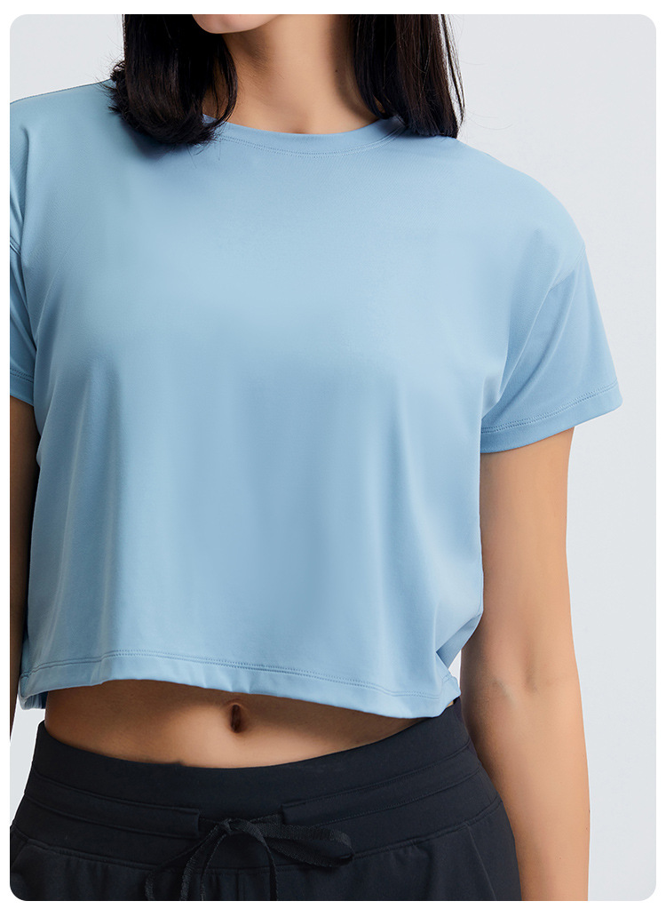 Breathable Solid Color Yoga T-shirts DS071