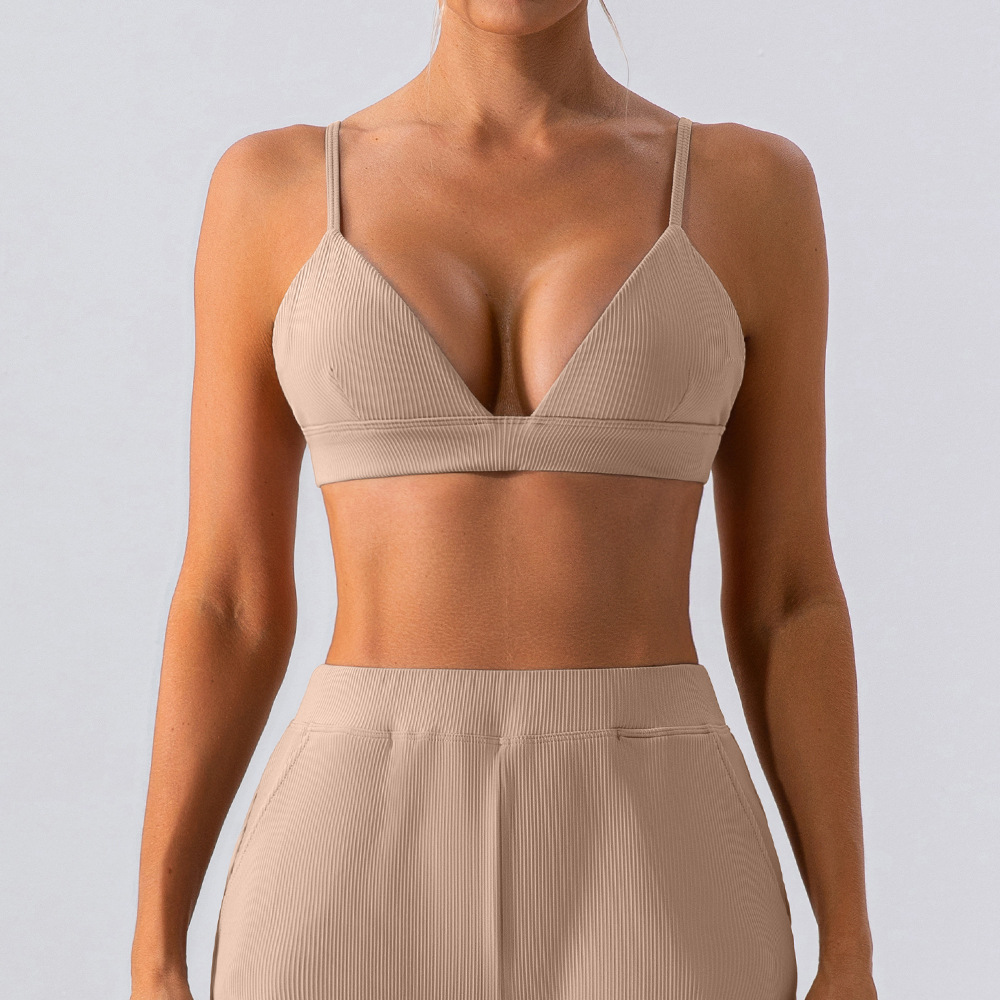 Nude Solid Color Soft Material Yoga Bra YW460