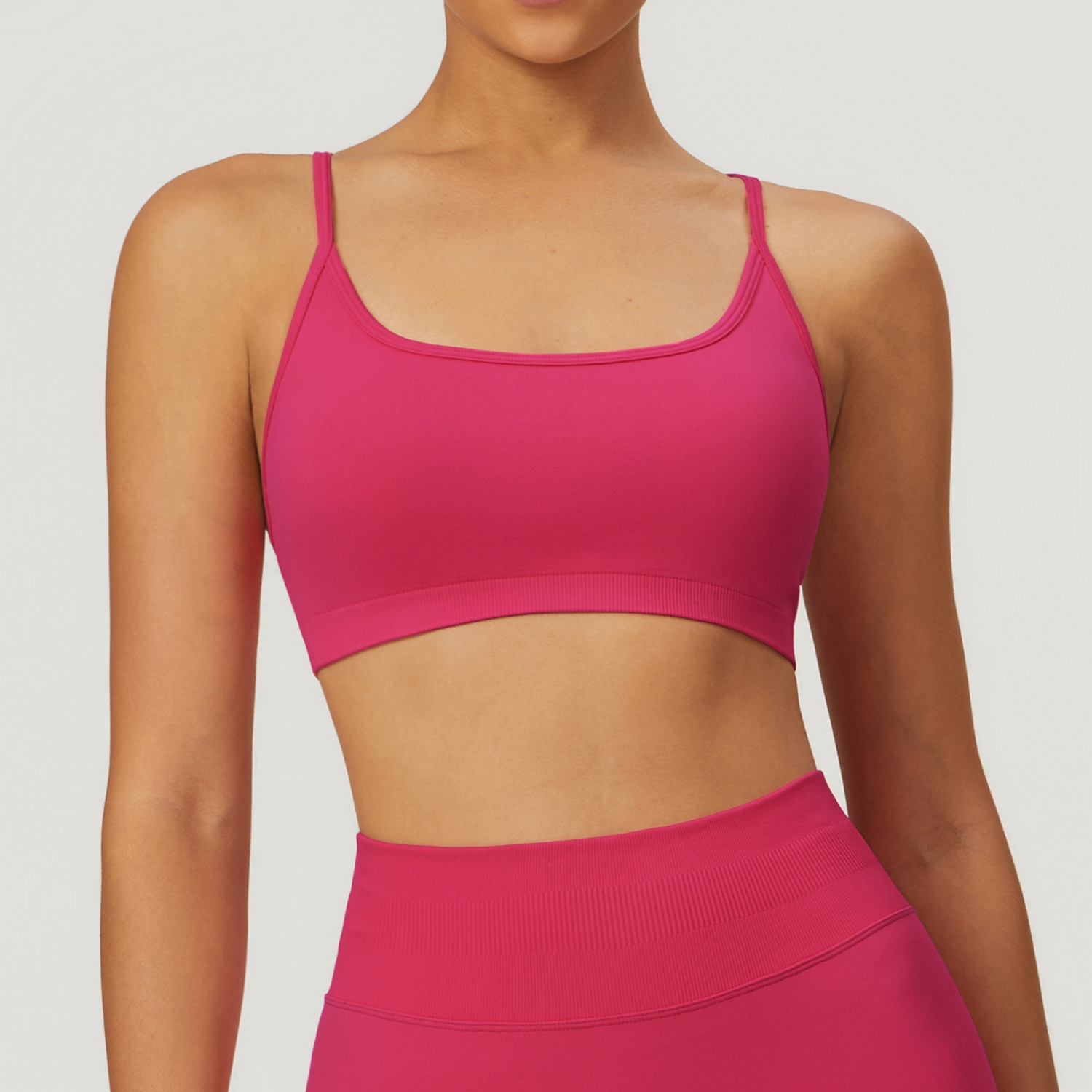 Seamless  Crossback Backless Yoga Bra 7655