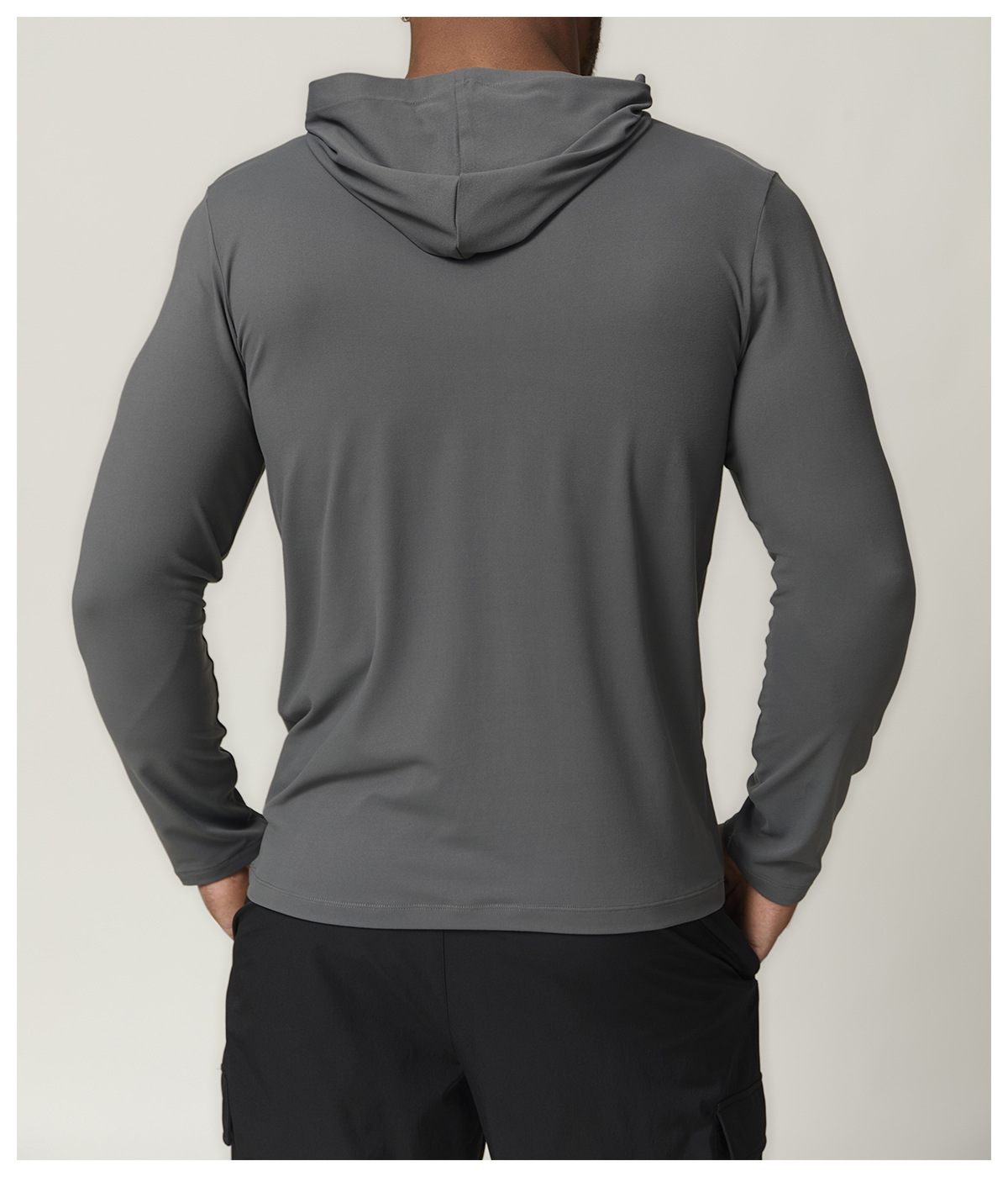 Men Gym Fitness Hooded Long Sleeve Shirt  DCX1023