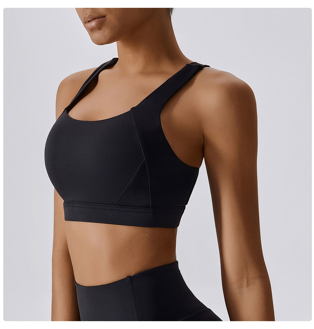 Soft Fabric High Impact Crossback Yoga Bra 8047