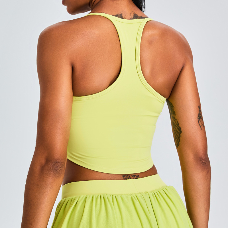 U-neck T-shaped Backless Quick-drying Running Top SYFTM0197