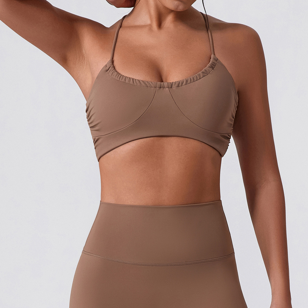 Nude Solid Color Soft Material Yoga Bra YW518