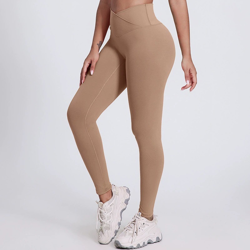 V Waist Coloful Women's  High Waist Hip Lifting Leggings SKL-LQ5032