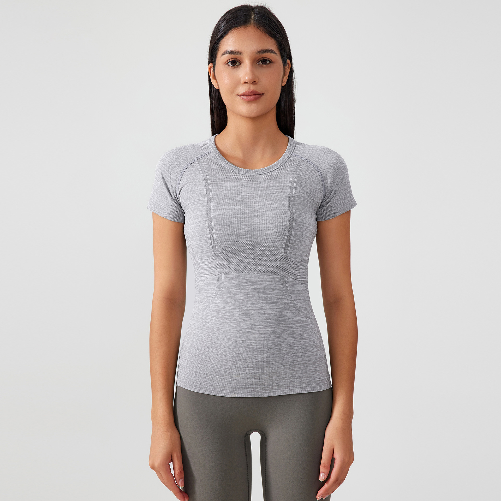 Breathable Quick Dry Solid Color Yoga T-shirts S2067